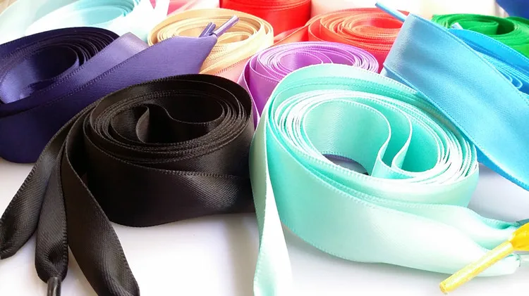 1 пара 2 см ширина атласная шелковая лента шнурки парусиновая обувь ...