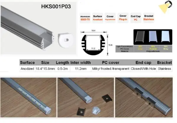 1 м/шт. 50 м/лот LED-бар свет кабинет Светодиодные Жесткая Газа DC 12 В светодиодный алюминиевый профиль