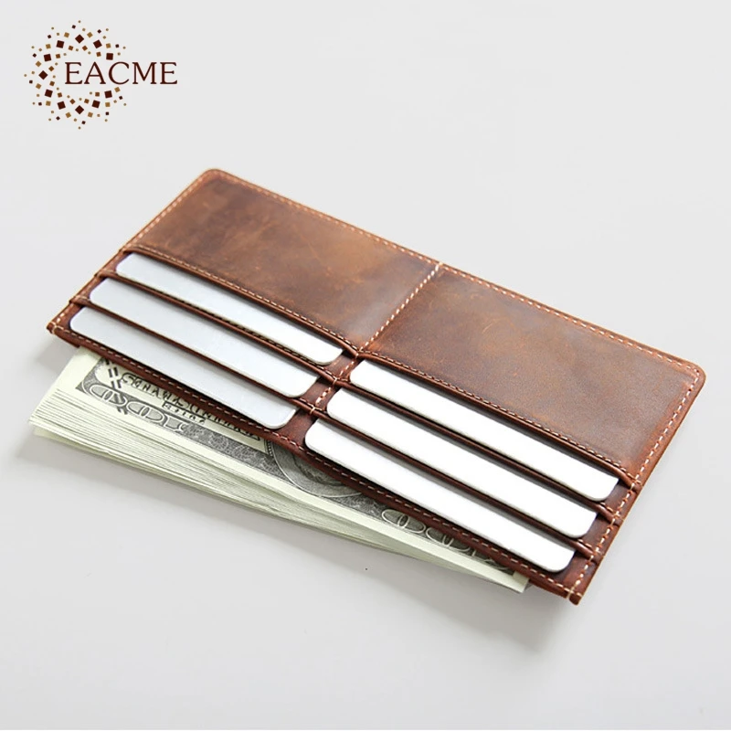 

Retro Genuine Leather Business Card Holder Card Multi-function Bank Cards Holder Zipper Coin Wallet Change Thin Slim Wholesale