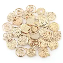 7 видов стилей 50 г/лот модный микс KC Золотой кулон винтажные свободные браслеты с большим отверстием Очаровательные Подвески