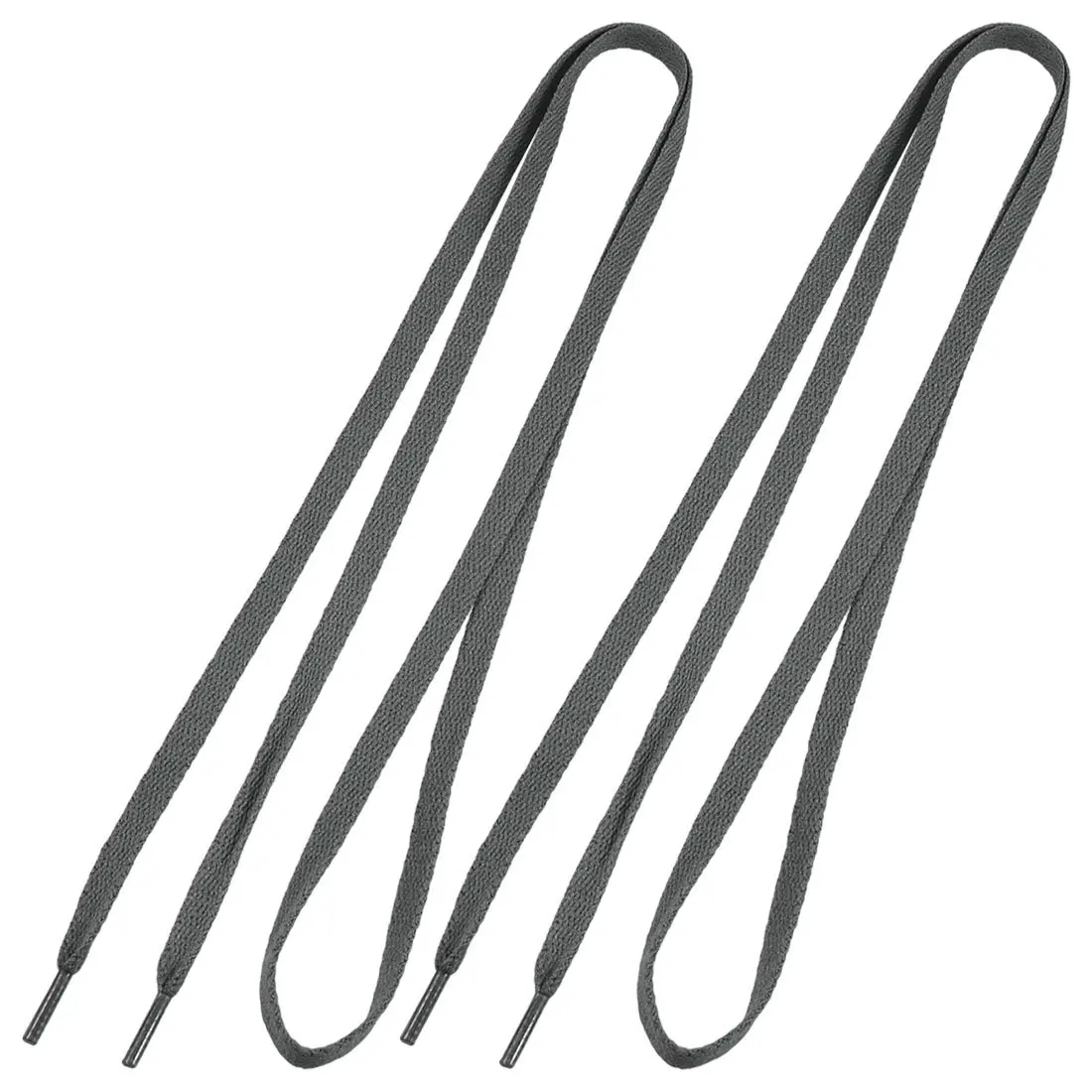 gray flat shoelaces