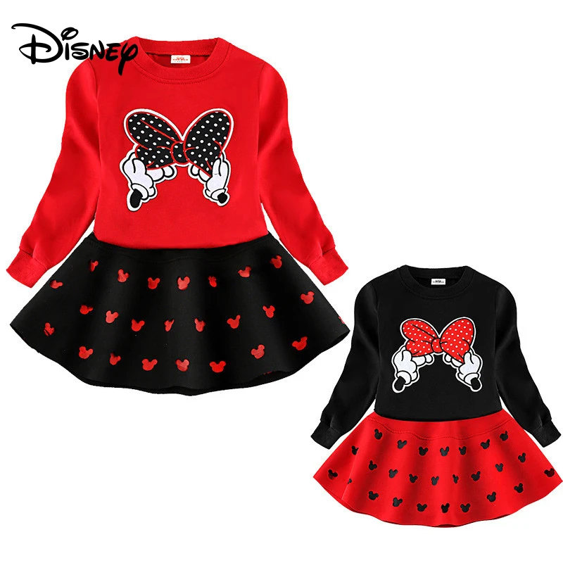 Disney/хлопковый комплект для девочек Модный милый с Минни удобный
