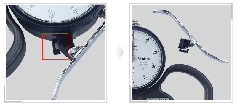 Mitutoyo циферблат толщина Gages 0-10 мм/0,01 ударопрочный 7301 циферблат тестовые индикаторы циферблат Калибр плоский наковальня измерительные инструменты