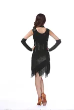 New costumes fashion sequined tassels adult latin dance dress sexy sleeveless tank party tight dress Bling Sequined Dancing Dres