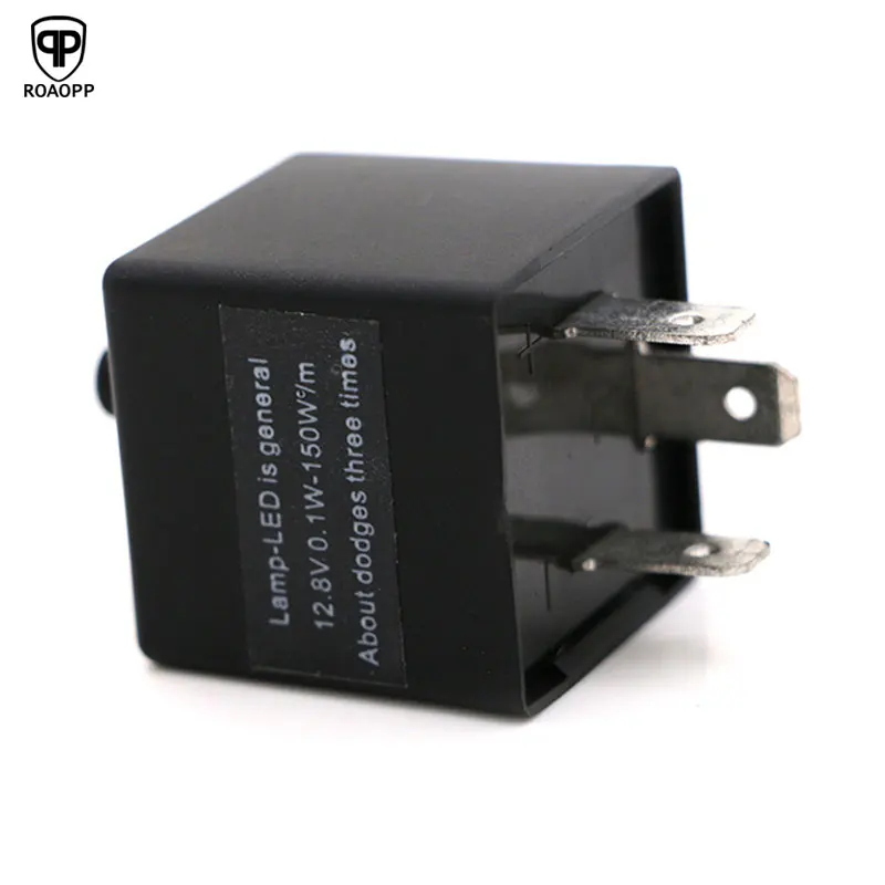

ROAOPP 12V 3-Pins Adjustable Frequency LED Flasher Relay Motorcycle Turn Signal Indicator Motorbike Fix Blinker Indicator P31