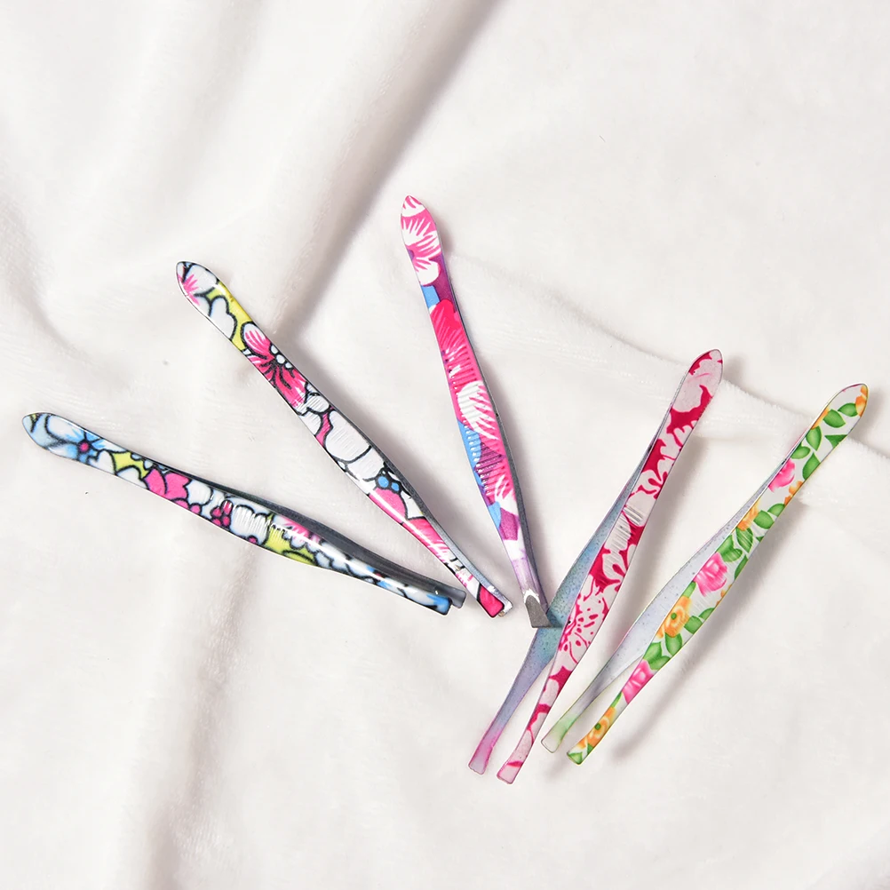 1 шт. инструмент для макияжа из нержавеющей стали цветок пинцет бровей удаление