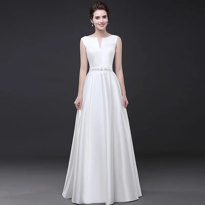 

Women Dresses White Noble Elegant Dresses Long Birthday Party Girl's Bandage Dress white A293