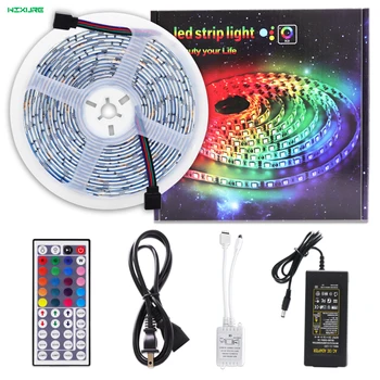 

MOKUNGIT LED Strip Light Waterproof 16.4ft RGB SMD 5050 LED Color Changing Full Kit with 44-keys IR Remote Controller & Power S