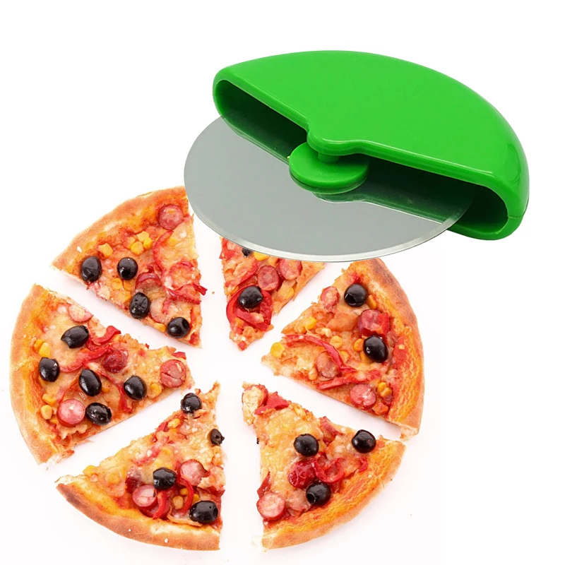 

Hoomall 1PC Stainless Steel Pizza Wheels Round Shape Pizza Cutter Plastic Handle Cake Bread Round Kitchen Tools Random Color