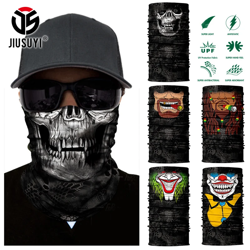 Magic Headwear Cool Skull Outdoor Scarf Headbands Bandana Mask Neck Gaiter Head Wrap Mask Sweatband