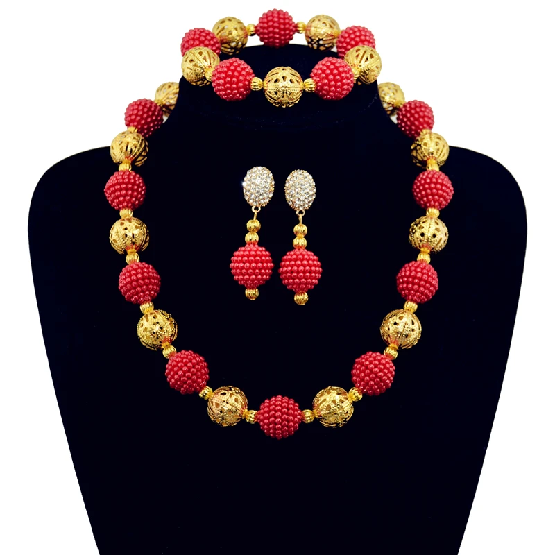 

Red Charming Bridal Jewelry Sets for Women Crystal Bracelet Long Earrings for Wedding African Beads Jewelry Set EH166+SL032
