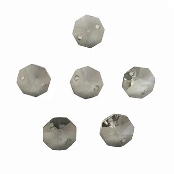 

14mm 100pcs/Lot Crystal Octagon Glass Beads Chandelier Crystal Parts 2 Holes Black Dia For Holiday Decoration Free Shipping