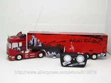 Big Remote Control Big Size 1:32 RC 6CH container heavy truck with lights and sounds Car