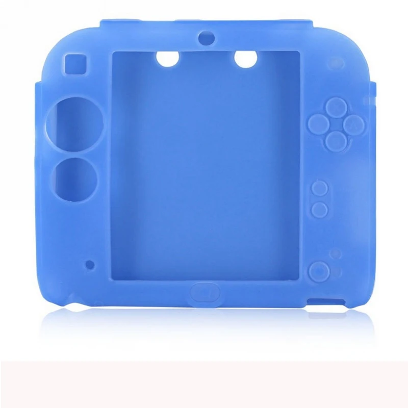 Силиконовый чехол для nintendo 2DS ультра тонкая мягкая резина, силикон, чехол для 2DS аксессуары гелевый защитный чехол 5 цветов - Цвет: Blue