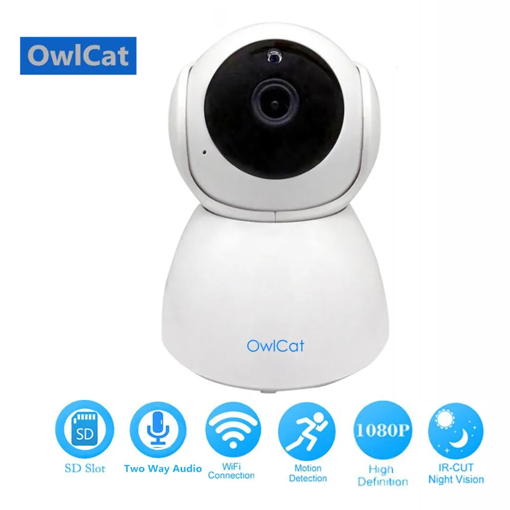 

Wireless Dome IP Camera Wifi Baby Monitor HD 1080P Built in microphone and Speaker Audio Security Camera Micro SD card Max 128G