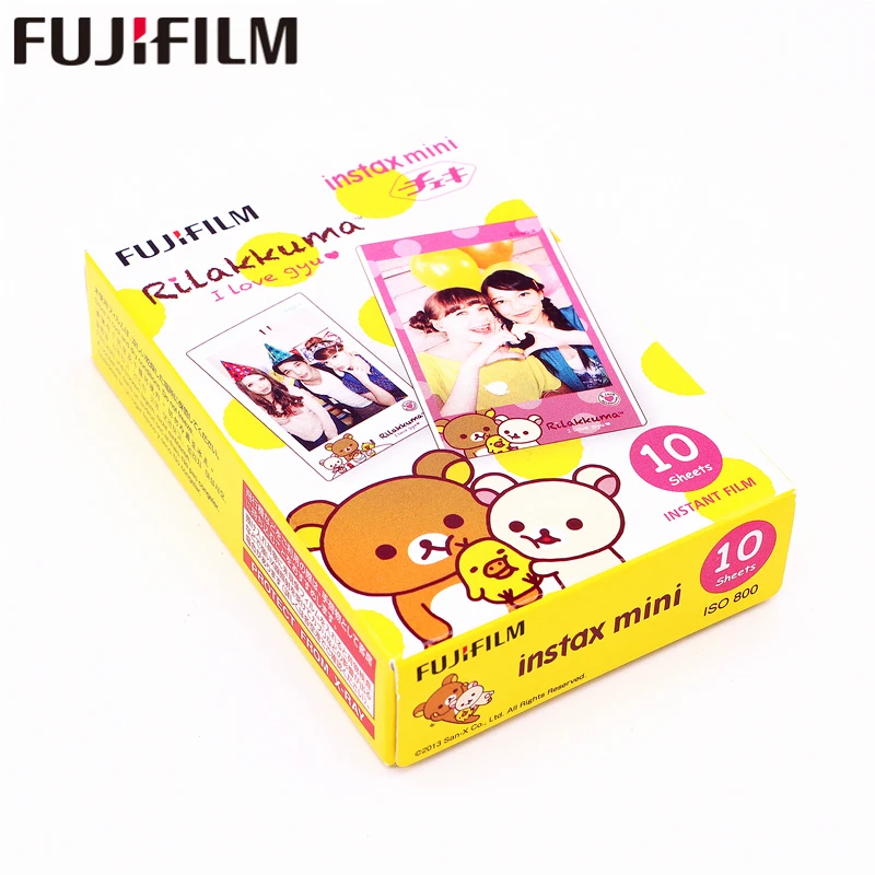 Оригинал Fujifilm 10 листов Instax Mini RILAKKUMA мгновенных Фильм фотобумага для Instax Mini 8 7 s 25 50 s 90 9 SP-1 SP-2 Камера