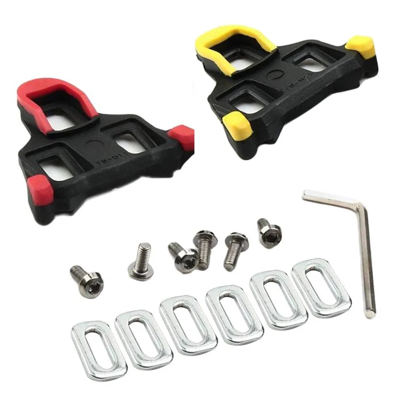 

1set 2 x Bicycle Bike Self-locking Pedal Cleats Set Yellow For Shimano SM-SH11 SPD-SL for road Mountain Bike accessories