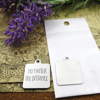 

20pcs--"no matter the dittance"stainless steel charms more style for choosing DIY Charms pendants for necklace