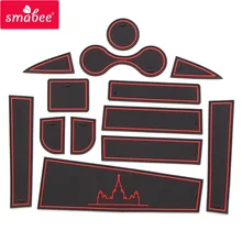 smabee Gate slot pad Interior Door Pad/Cup For lada LARGUS Non-slip mats red/blue/white mats smabee gate slot mat for for kia rio 4 x line rio 2017 2018 interior door pad cup non slip mats red white orange 18pcs