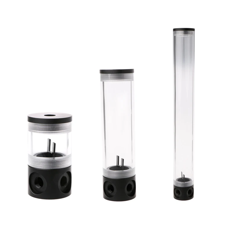 

50mm Diameter G1/4" Cylinder Reservoir Tank 9/19/40cm For Computer Water Cooling