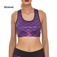 Qickitout бюстгальтер Лидер продаж Русалка Детские весы Для женщин Мягкий топ, жилет Фитнес бюстгальтер стрейч бесшовные популярные плюс Размеры