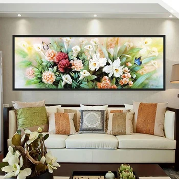 

Diamonds Painting Peony Flowers Butterfly Living Room Wall Decor DIY Cross Stitch Full Kit Diamonds Embroidery Painting