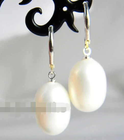 

hot sell new - free shipping 11914 oval white shell dangle Earring
