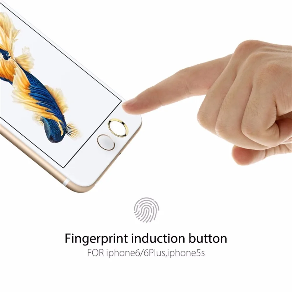 1 шт., алюминиевая наклейка на кнопку «домой» Touch ID для apple iphone 5s se 6 6s plus 7 7 plus с функцией идентификации отпечатков пальцев