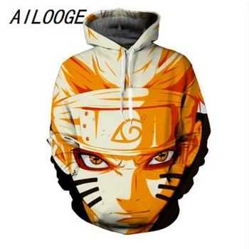 

AILOOGE characters Uzumaki Naruto/Sasuke 3d Anime Hoodie Sweatshirt Men Women Long Sleeve Outerwear casual Pullovers Jacket