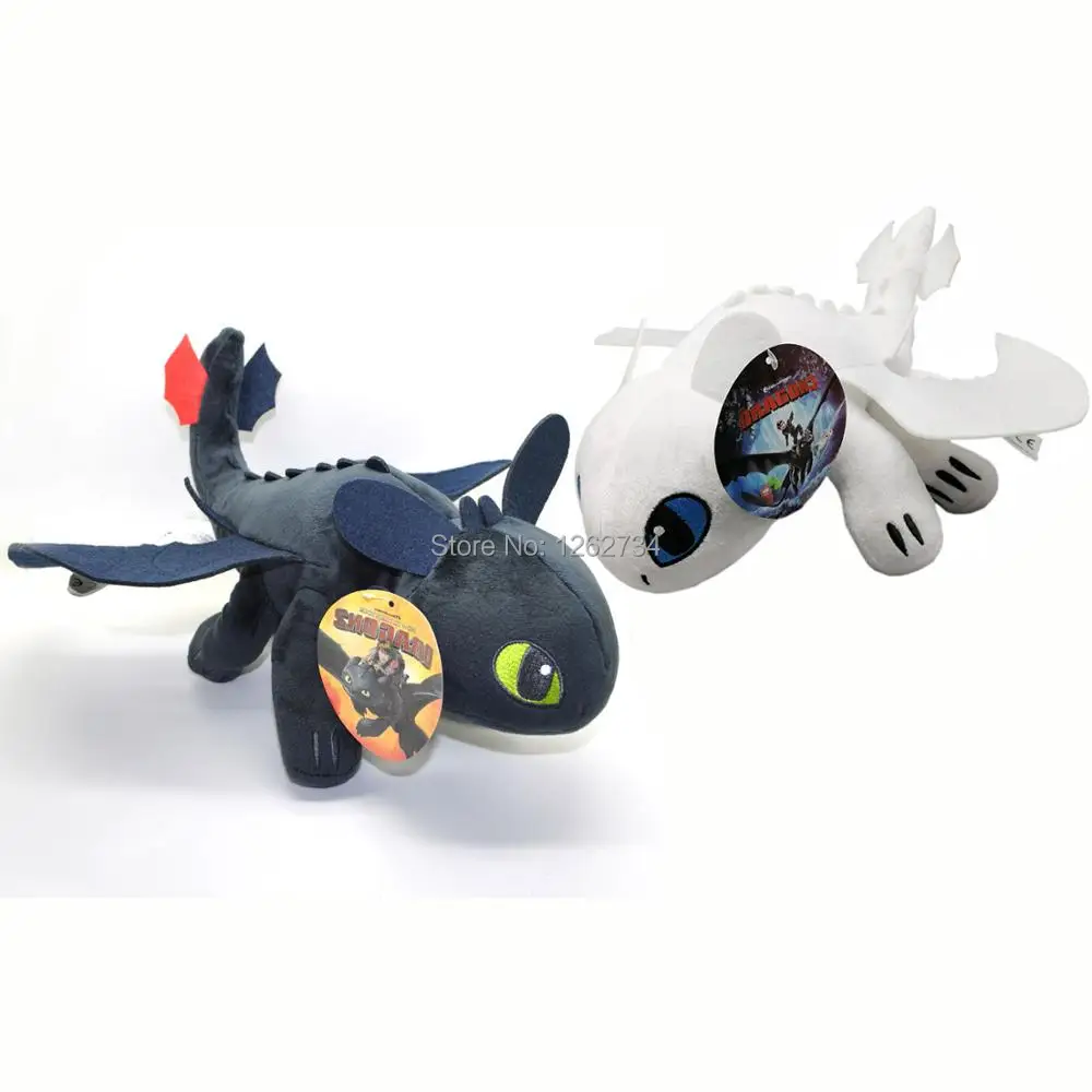 

2 Colors Light Fury Night Fury 10" 25CM Plush Doll Figure Toy Retail