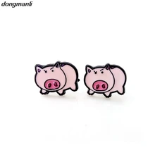 WS0416 dongmanli прекрасный мультфильм Гравити Фолз розовые поросята серьги ювелирные изделия знаменитые аниме чашки серьги-гвоздики детские серьги-гвоздики