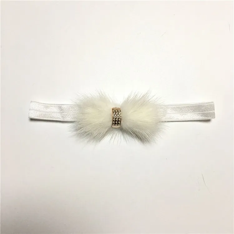 Милое меховое оголовье marten hairband аксессуары для волос Элегантные меховые банты оголовье для фотосъемки