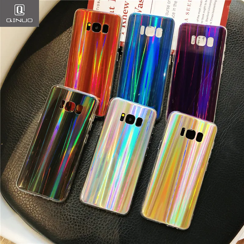 

QINUO Colorful Holographic Phone Case For Samsung G530 J530 J730 Cool Rainbow Case For Samsung J2 J5 J7 Prime Pro Soft TPU Capas