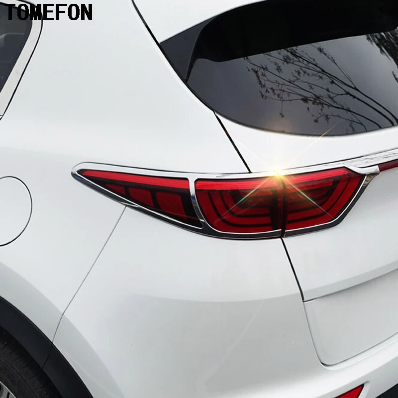 ABS Chrome Rear Tail Light Lamp Molding Trim Cover For Kia Sportage 2017