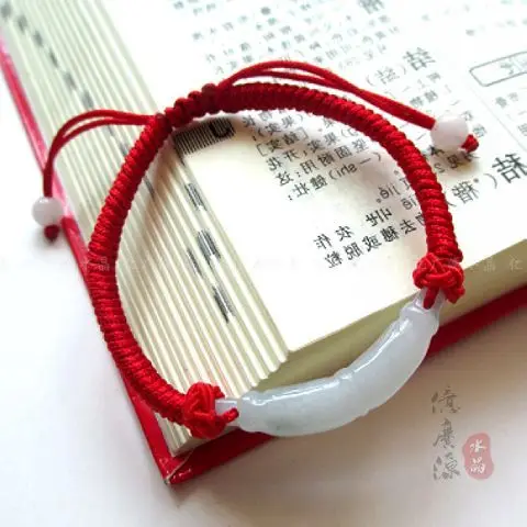Jade Ruyi jiejiegao handmade custom Light Red String Bracelet monkey