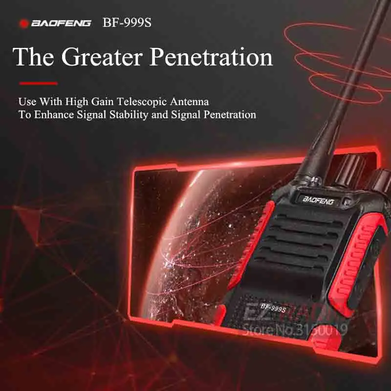 Лидер продаж двухсторонняя радиостанция Baofeng bf 999s Plus Walkies Uhf band обновленная версия