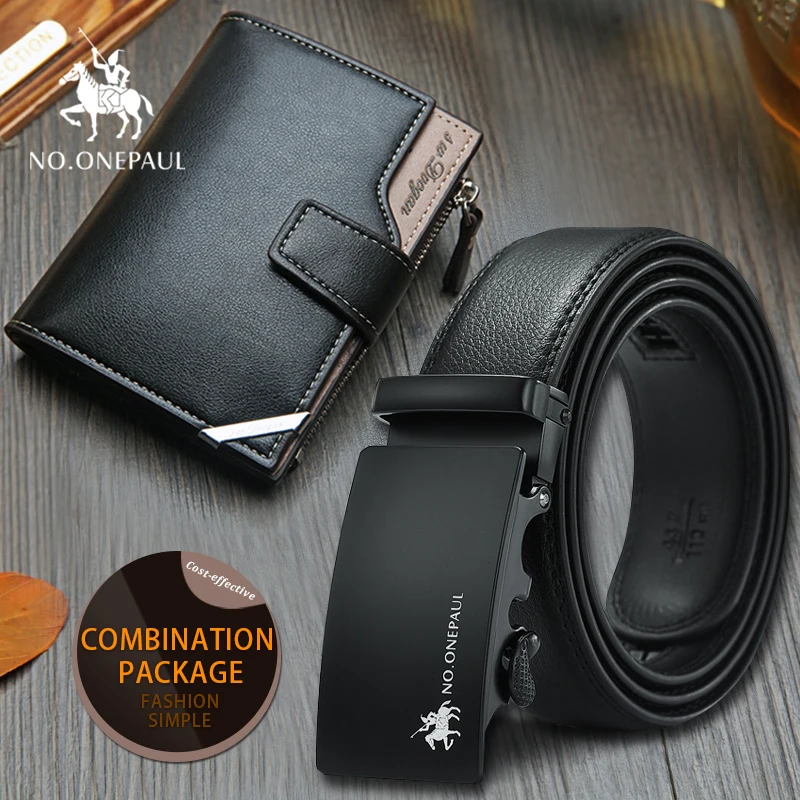 

set/sets suit 2019 NEW Top Cow Genuine Leather Fashion Designers Men Automatic Buckle Leather luxury Belts Business Male buckle