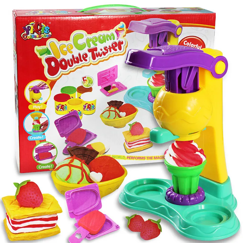 Kids Pretend Play Ice Cream Set with Plasticine Tools Toys for Children Simulation Toy Birthday Gift GW27 | Игрушки и хобби