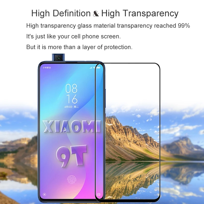 2 шт. полное покрытие закаленное стекло для Xiaomi mi 9 T mi 9 T защита экрана 9H на Защитное стекло для Xiaomi mi 9 T пленка