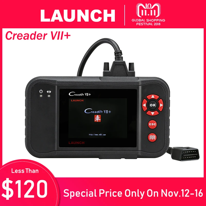 Launch Creader VII Plus OBD2 Scanner DIY Fault Code Reader Engine Transmission ABS SRS Diagnostic Scan Tool OBD 2 Autoscanner 7S Launch Creader VII Plus OBD2 Scanner DIY Fault Code Reader Engine Transmission ABS SRS Diagnostic Scan Tool OBD 2 Autoscanner 7S