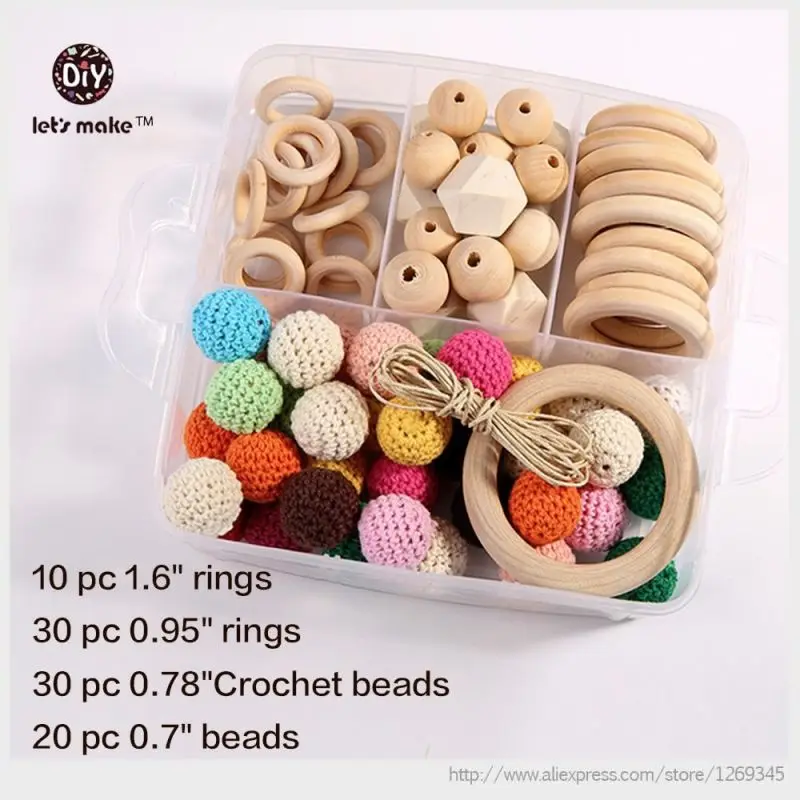 

Let's Make Wooden Rings And Wooden Teething Beads Crochet Beads Diy Mom Necklace Neutral Wood Bead Mama Crochet Necklace Beads