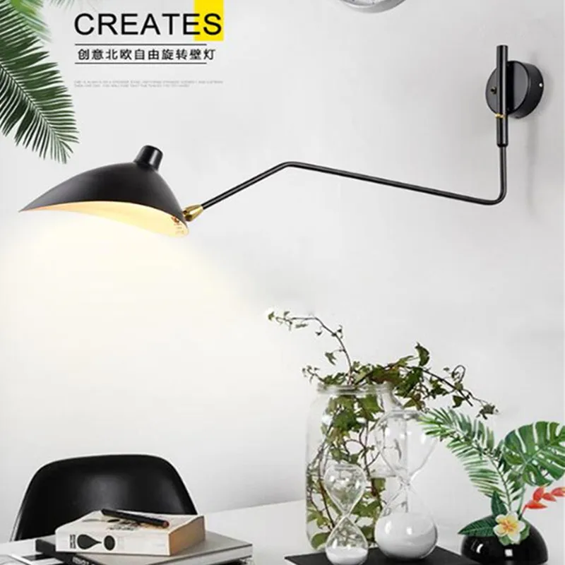 

Modern Concise Retro Industrial Style Individuality Iron Wall Light Restaurant Bedroom Livingroom Decoration Lamp Free Shipping
