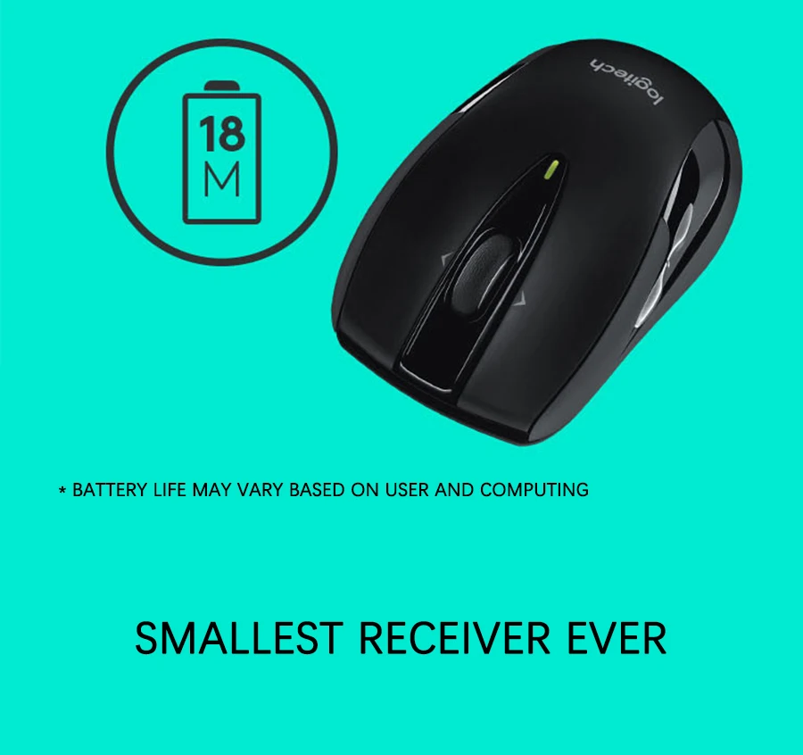 Беспроводная мышь logitech M545/M546 2,4 ГГц с двумя дополнительными кнопками для большого пальца для ПК, Офисная мышь для домашнего использования