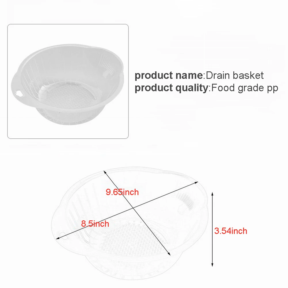Pokich пищевой пластик рис бобы горох стиральная корзина кухонные принадлежности прозрачное рисовое сито корзина для мытья