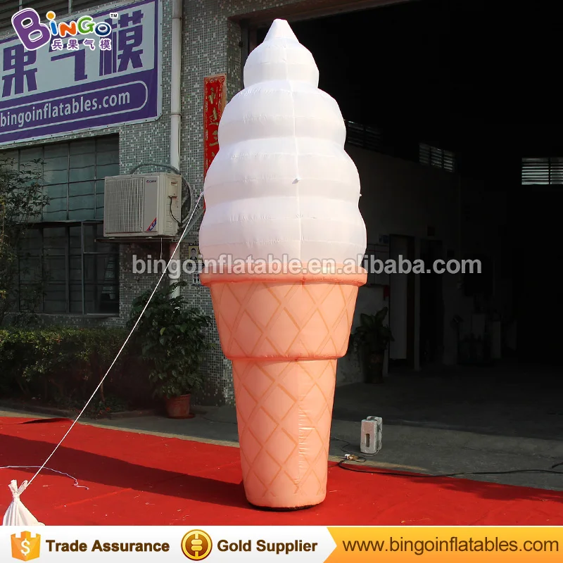 Giant outdoor advertising inflatable ice cream cone 3m 10ft tall