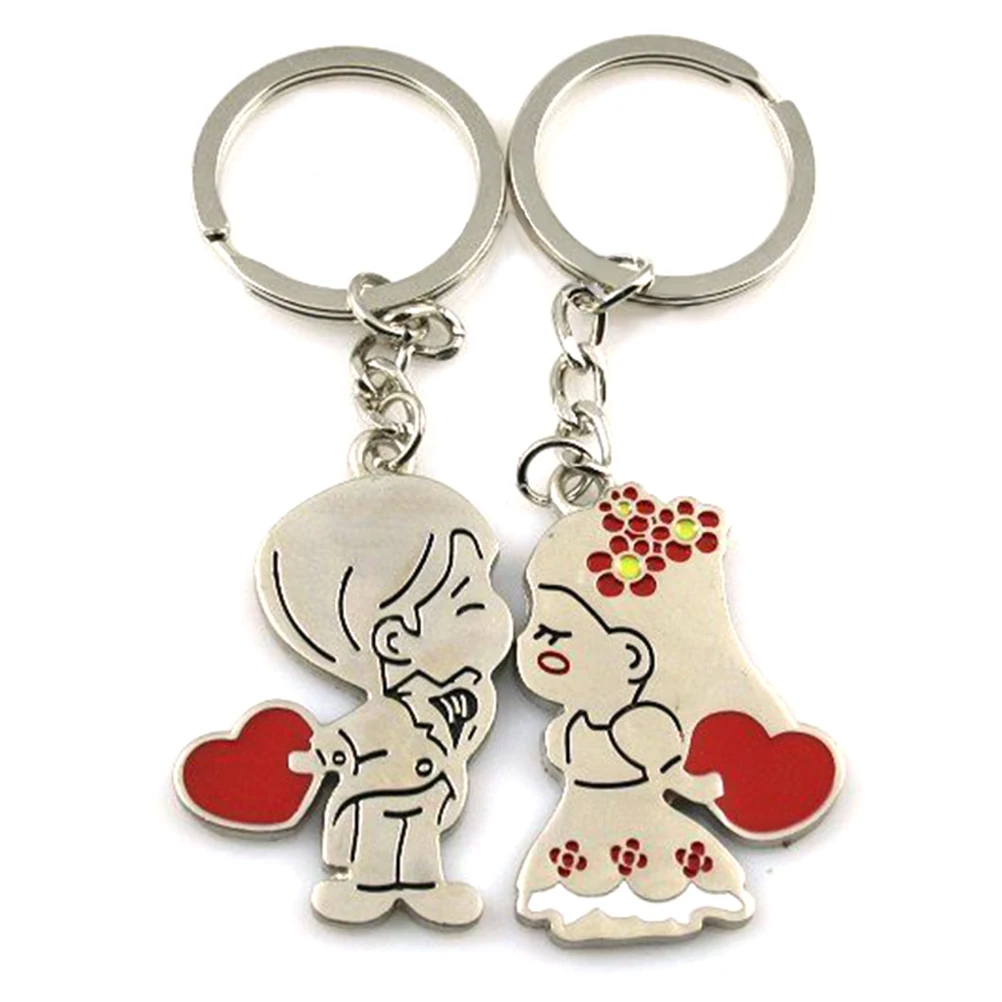 Buy 2pcs Valentine's Day Couples Keychains Keyring Set