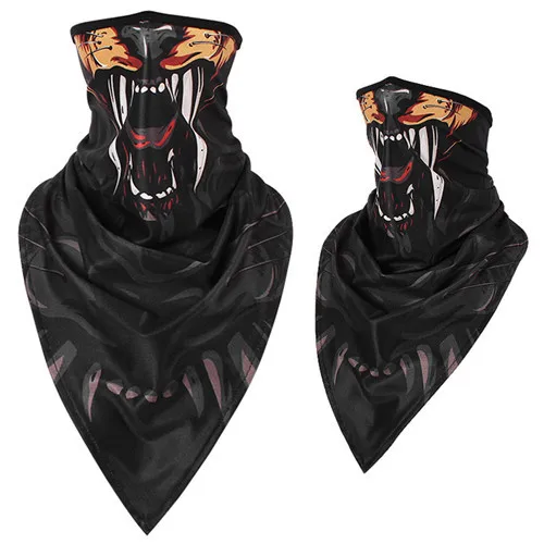 Men/Women long triangle animal mask magic hood quick-drying sand-proof breathable outdoor riding collar towel towel mask scarf