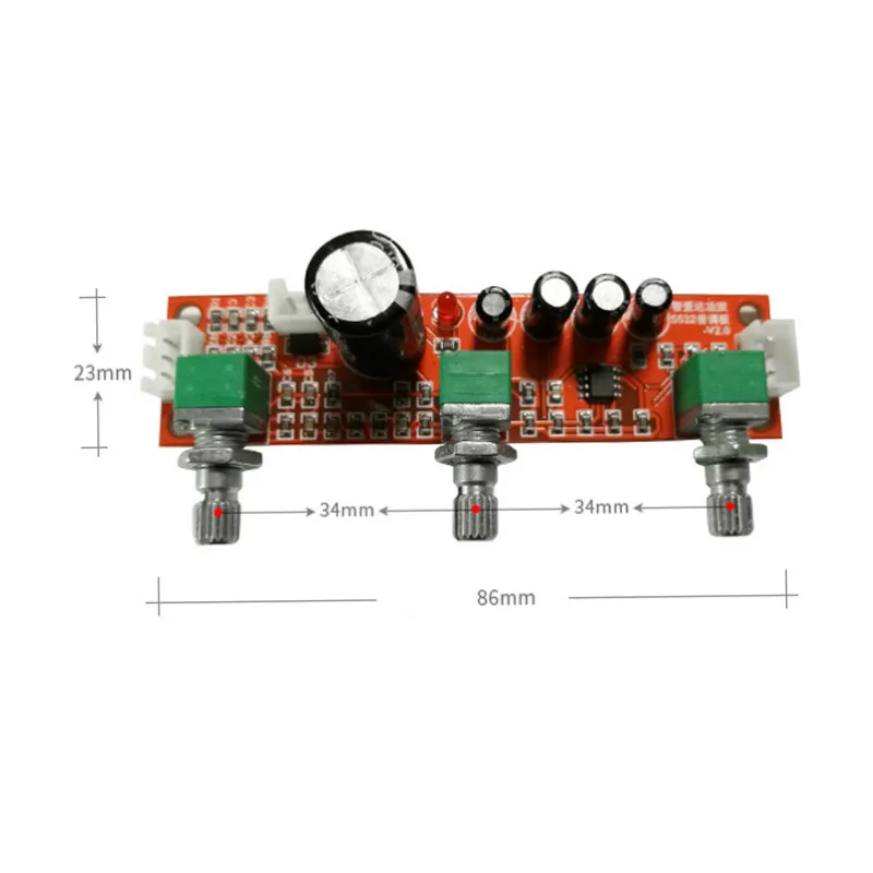 SOTAMIA NE5532 Tone Amplifier Preamplifier LM1036 Volume Control Board AD827 OP-AMP Single Power Preamp Volume Tone EQ Control