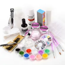 Горячая Ограниченная серия Педикюр Маникюр горячее искусство ногтей набор акриловые жидкие, сухие глиттеры для буферная кисть Форма Советы Инструменты Diy Набор