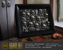 OGRM Crafts Wall Hanger H.R.Giger Allien Style Giger’s Alien H.R Wall Hanging Boutique Wall Art Resin Photo Frame Cast Aluminum